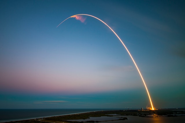 Scenic view of a rocket launch|
